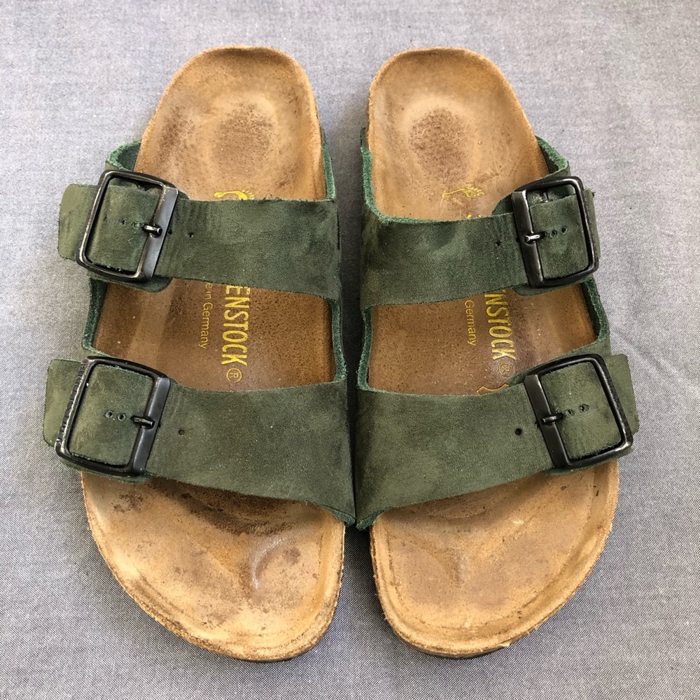 Hunter Green Birkenstock Arizona Sandals